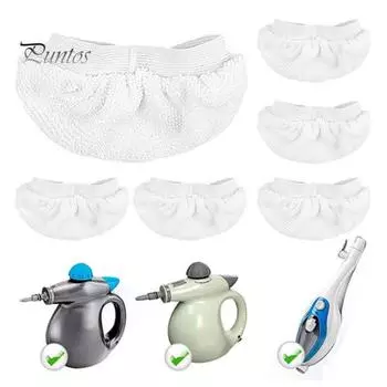 6 шт. салфетка из микрофибры эластичная отделка многоразовая машинная стирка паровая салфетка для BIS Sell Steam Shot белый