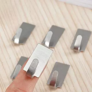 6 шт. Самоклеящаяся вешалка для подвешивания на настенные крючки, прочные крючки из нержавеющей стали, ключ square