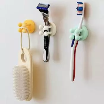 6 шт. самоклеящиеся крючки для хранения держателей для бритв в душе легко устанавливаются на стену ванной комнаты разноцветный