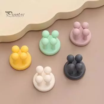 6 шт. самоклеящиеся крючки для хранения держателей для бритв в душе, легко устанавливаемые настенные крючки для ванной комнаты, вешалки для зубных щеток разноцветный