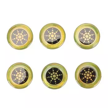 6 шт. Самоклеящиеся наклейки для сотовых телефонов, радиационная защита, наклейки для компьютеров, телефонов, 5G, золото золотой