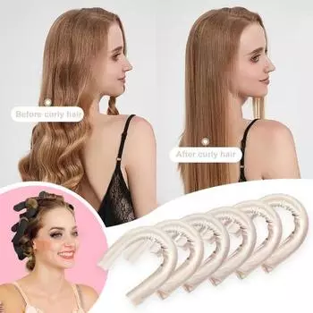 6 шт. щипцы для завивки волос без нагрева для женщин и девочек, щипцы для завивки волос на ночь для сна, ленивые большие волнистые повязка на голову для волос, парикмахерский инструмент