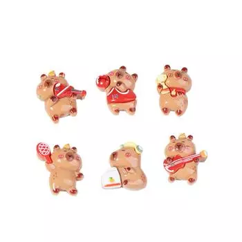 6 ШТ. Сделай сам Магнит на холодильник Капибара Мультяшные магниты Скандинавский Персонализированный Домашний декор Белая доска Доска для сообщений Дом