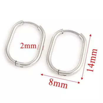 6 шт. Серьги-кольца из нержавеющей стали для женщин Пирсинг серьги Ювелирные изделия Серьги-кольца Предотвращают аллергию Ювелирные серьги