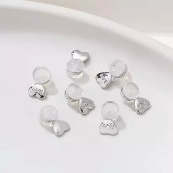 6 шт. Серьги на спине в форме сердца Серьги-подъемники на спине Силиконовые серьги на замену для обвисших ушей золотистый