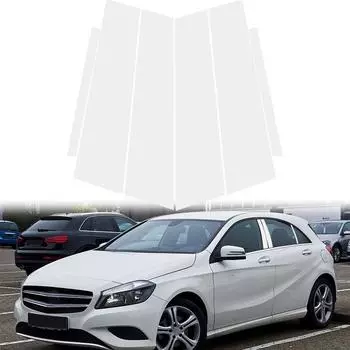 6 шт. серебристая автомобильная оконная дверь колонка BC стойки стойки накладка подходит для Mercedes Benz A Class W176 5-дверный хэтчбек 2013-2018