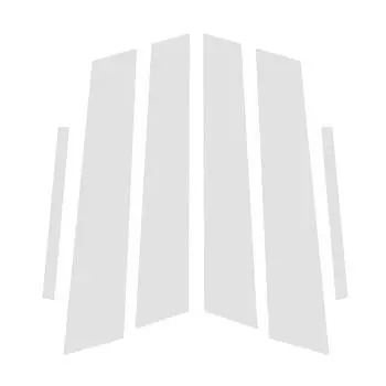 6 шт. Серебристые накладки на центральную стойку B/C двери и окна автомобиля, зеркальная отделка для седана Honda Civic 2006-2011