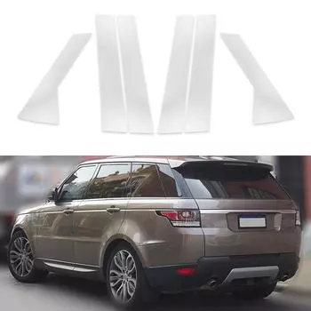 6 шт. серебристые наклейки на стойку стойки окна двери BC для Range Rover Sport L494 2014 2015-2022 гг.