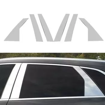 6 шт. серебристые стойки автомобиля, накладки на окна, наклейки для Hyundai Elantra I30 Sedan 2021 2022 2023, аксессуары для автостайлинга