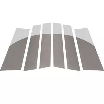 6 шт. серебристые стойки на дверные стойки автомобиля, пригодные для Honda Odyssey 2011-2017, накладка на окно, наклейка на колонку до н. э.