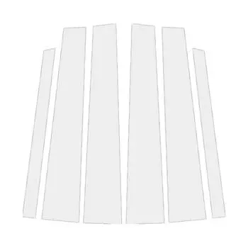 6 шт. серебристый автомобильный зеркальный эффект окна двери колонны BC стойки пост PC крышка отделка подходит для Lexus IS 2013-2019