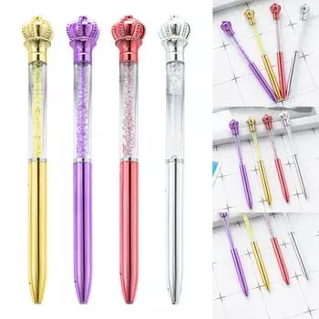 6 шт. шариковая ручка Crown Crystal Rhinestone шариковая ручка для подписи ручка для письма гостевая ручка для офиса красный