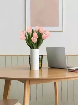 6 шт. шелковых тюльпанов, искусственные тюльпаны, искусственные цветы, декор, настоящие, выглядящие как поддельные тюльпаны, настоящие, тактильные цветы, цветочные для стола, домашнего офиса, свадебного декора белый