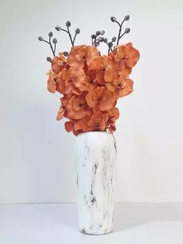 6 шт. шелковых веток фаленопсиса 75 см искусственные стебли орхидеи искусственные цветы цимбидиум для вазы украшение для дома и свадьбы оранжевый