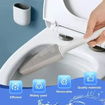 6 шт. Щетка для чистки пемзой, мощный очиститель для туалета, длинная ручка, съемная, гибкая чистка пола в ванной
