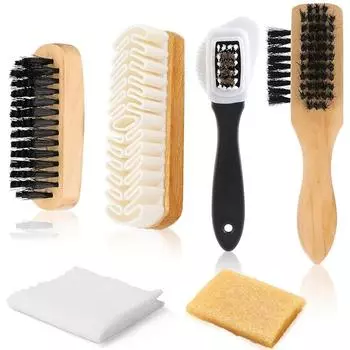 6 шт. Щетка из нейлоновой щетины из латуни для замши, инструменты для удаления пятен на обуви 6pcs