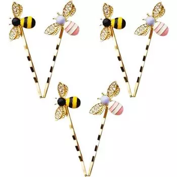 6 шт. шпилек, симпатичные маленькие пчелки, декоративные заколки для волос, изогнутые металлические ручки для всех коротких и длинных волос