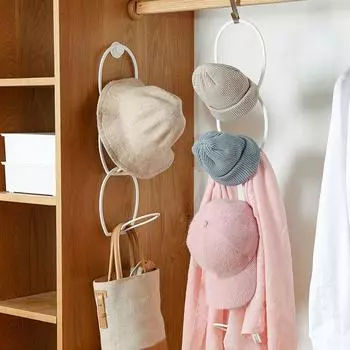 6 шт. Штабелируемый держатель для шляп, пластиковая стойка для шляп, креативная стойка для хранения шляп, шкаф зелёный