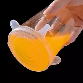 6 шт. силиконовые крышки, адаптивные силиконовые крышки, универсальные тарелки, растягивающиеся, сохраняющие свежесть, герметичные крышки, силиконовые крышки для еды для кухни