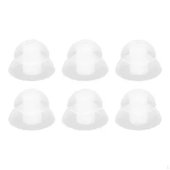 6 шт. силиконовые насадки для наушников, чехлы для ушей, портативные мягкие амбушюры, гели для аудио в Clear Inner 1.5mm