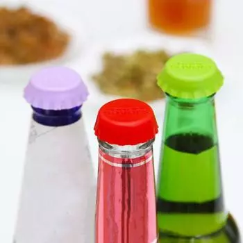 6 шт. силиконовых крышек для пивных бутылок, набор герметичных крышек для пивных бутылок для сохранения напитков, уксуса, сои