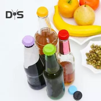 6 шт. силиконовых крышек для пивных бутылок, набор герметичных крышек для пивных бутылок, для сохранения напитков, крышек для бутылок уксуса, соевого соуса, колы, вина, крышки для сохранения 6pcs