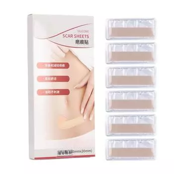 6 шт. силиконовых пластырей для заживления шрамов, дышащая лента для удаления шрамов для всех типов шрамов