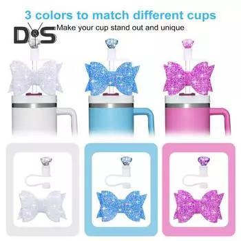 6 шт. силиконовых соломенных чехлов, ромбовидные соломенные насадки для чашек, многоразовые соломенные колпачки, красочный соломенный декоративный набор для дома и путешествий 6pcs