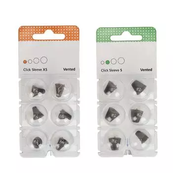 6 шт., силиконовый вентилируемый силиконовый антистатический моющийся усилитель звука, аксессуар для щелчкового рукава, черный XS