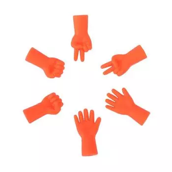 6 шт., симпатичная шапочка для вязания, стопор для кончика иглы, защита от выпадения колпачка оранжевый