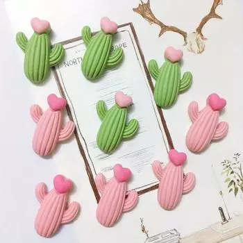 6 шт. симпатичных мультяшных магнитов из смолы в виде кактуса, овальные магниты на холодильник из АБС-пластика для белой доски, шкафов, домашнего и офисного декора