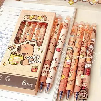 6 шт. Синий стираемый нейтральный наконечник ручки ST Pen Cartoon Pen Student Pen 6 PCS зелёный