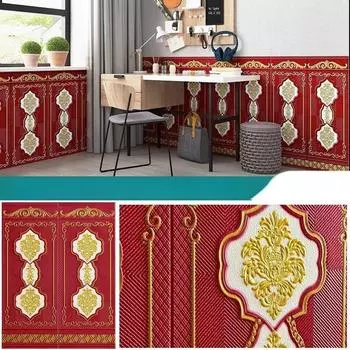 6 шт. скандинавские самоклеящиеся наклейки на стену 3D пенопластовые обои для ремонта старой стены водонепроницаемые наклейки на стену юбка обшивка 70x90 см