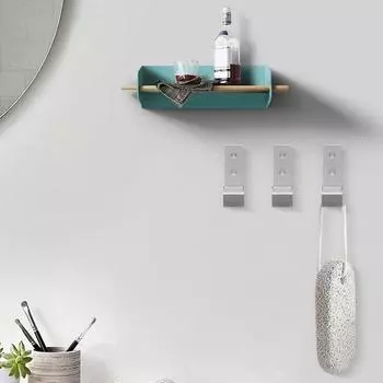 6 шт. складных крючков для одежды, настенные крючки из алюминиевого сплава, настенная вешалка для гарнитуры, для подвешивания пальто, сумок, шляп, полотенец, ключей серебряный