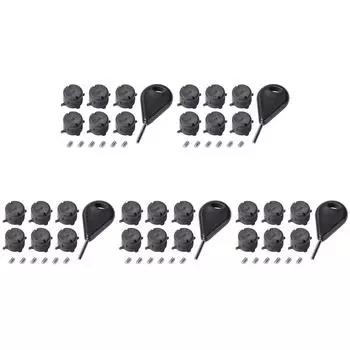 6 шт. слот для хвоста руля доски для серфинга для FCS Fin G5 Plugs Box с винтами Key Key