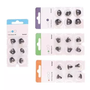 6 шт. слуховые аппараты беруши купола белые силиконовые открытые ушные вкладыши сменные слуховые аппараты аксессуары Sml нарушения слуха XS