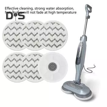 6 шт. сменная ткань для швабры для паровой швабры BISSELL SpinWave Smart Steam Scrub Mop 3897A, моющаяся, многоразовая, чистящая паровая швабра