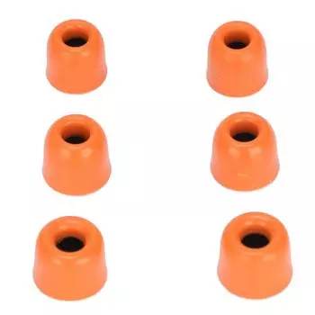 6 шт. Сменные амбушюры с шумоподавлением из пены с эффектом памяти для наушников 4,3 мм - 6,0 мм, красные оранжевый