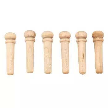 6 шт. сменные штифты для гитарного бриджа из клена, гвозди для струн, штифт для практики