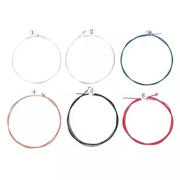 6 шт. сменные струны для акустической гитары с очень легким цветным покрытием из фосфорной бронзы