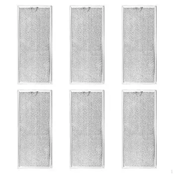 6 шт. сменный алюминиевый сетчатый экран для микроволновых фильтров, замена, прочная смазка для микроволновых аксессуаров
