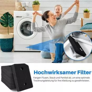 6 шт. сменный фильтр для сушильной машины Miele T1 с тепловым насосом 9164761 фильтр из вспененного ворса профессиональные запасные части для сушильной машины аксессуары 6pcs