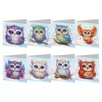 6 шт. Снеговик Алмазная Ежедневная Открытка Желаний Алмазная Картина Поздравительная Открытка Сувениры Для Вечеринки HK039