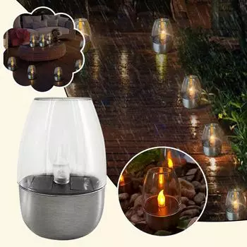 6 шт. солнечных беспламенных светодиодных свечей, работающих от батареек, IP65, водонепроницаемые, чайные свечи, украшение для дома, свадьбы, дня рождения