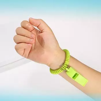 6 шт. спортивные свистки с растягивающейся катушкой, громкий четкий звук, компактный размер, портативные красочные свистки для рефери 6pcs