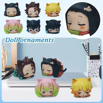 6 шт. Спящий Папа Гачапон Украшения One Size