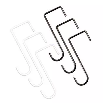 6 шт. стальной крючок легко подходит для винилового забора, деревянной беседки, беседки, подвесных светильников, растений, кашпо, в помещении и на открытом воздухе