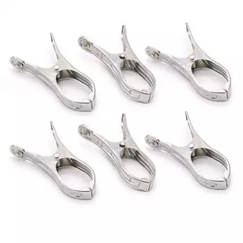 6 шт. стальных зажимов для массажа, украшения для тела серебряный