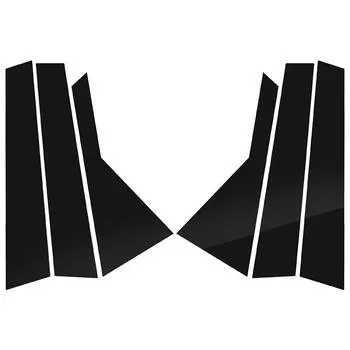 6 шт., стойки для окон и дверей автомобиля, накладка, наклейка, глянцевый черный, внешние детали для Kia Carens/Rondo 2013-2019