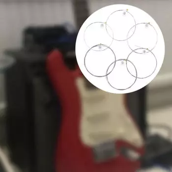 6 шт. струн для электрогитары из углеродистой стали, компактный профессиональный инструмент для замены принадлежностей